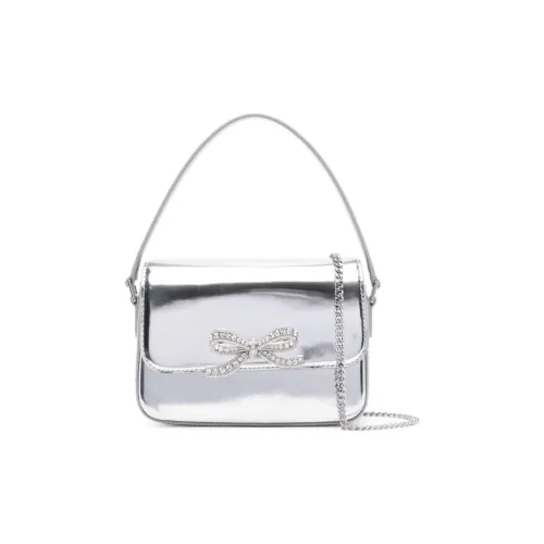 Self Портрет Телячья кожа Сумка через плечо Сумка Women's Silver