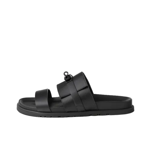 HERMES Быстросохнущие слипоны мужской черный