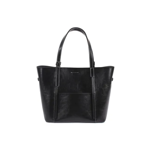 TTaG．baG Коровья кожа Тоут Сумка Сумка для покупок Сумка Сумка через плечо Женская Черная Кофейная Закатно-желтая Синяя