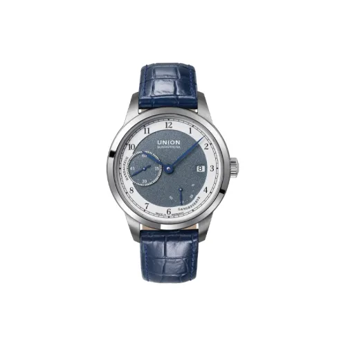 UNION GLASHUTTE/SA Механизм с ручным заводом Мужские часы 41mm*41mm*12,23mm Синий