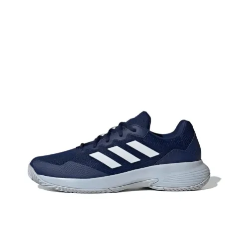 Adidas GameCourt Теннисные Кроссовки Низкие Темно-Синие/Облачно-Белые/Светящиеся Синие Унисекс