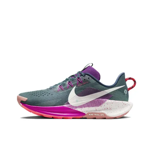 Nike Pegasus Trail 5 Slip-resistant Abrasion-resistant Low Top Беговые кроссовки Мужские Зеленый Frost