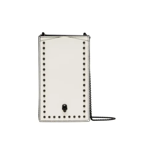 Alexander McQueen Черепа Коровья кожа Одно плечо Через плечо Чехол для телефона Женские Слоновая кость