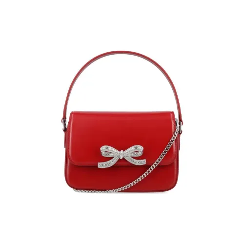 Self Портрет Гладкая кожа Сумка на плечо Женская Красная