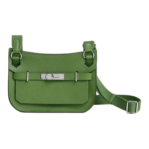 HERMES Jypsiere Evercolor Телячья кожа Сумка через плечо Мини Женская Зеленая