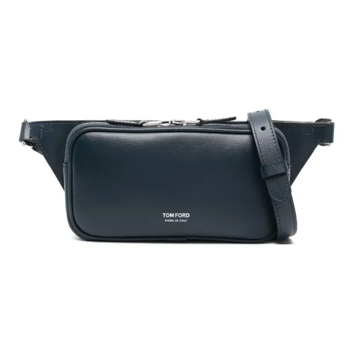 TOM FORD Телячья кожа Бананка Мужской Джинсовый синий