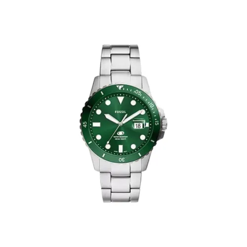 FOSSIL Blue Dive Collection Кварцевые Мужские Часы Наручной Ремень из Нержавеющей Стали 42 мм Зеленый Циферблат