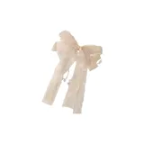 Марля, бант, весна, заколка для волос - белый