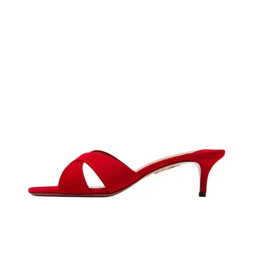 AQUAZZURA Слипоны 5 см Женские Красные