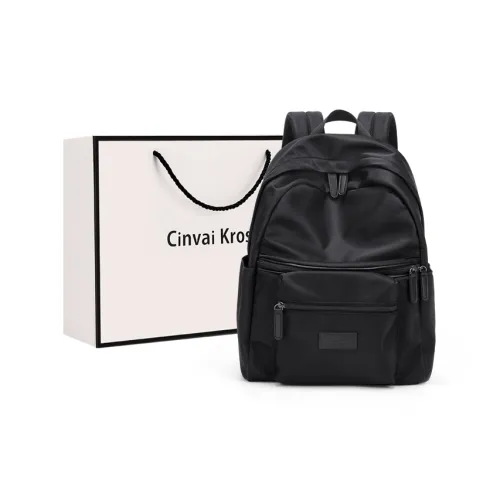 CinvaiKrose Ткань Рюкзак Большой Женский Абрикос Черный