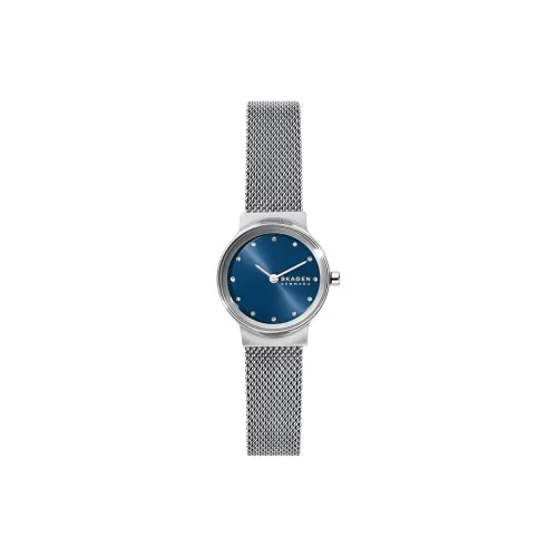 SKAGEN Freja Lille Collection Женские часы Кварцевый механизм Ремешок из нержавеющей стали 26 мм Синий циферблат