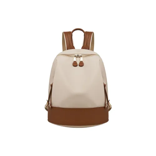 MARINO ORLANDI Ткань Коровья Кожа Нейлоновая Ткань Рюкзак Средний Женский Черный Хаки Абрикос