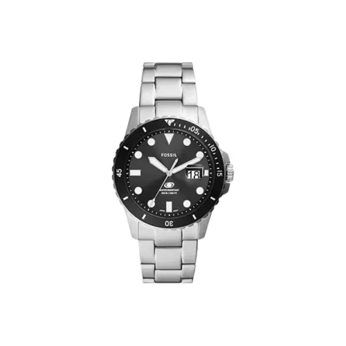 FOSSIL Blue Dive Collection Кварцевые часы механизм ремешок из нержавеющей стали 42 мм черный циферблат унисекс