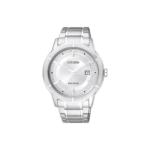 CITIZEN Eco Drive Series Солнечный Кварцевый Механизм Нержавеющая Сталь Ремешок Часы Унисекс Белый Циферблат