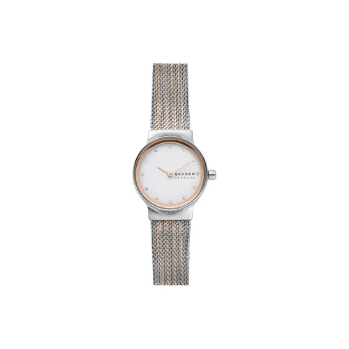 SKAGEN Freja Lille Collection Женские часы Кварцевый механизм Ремешок из нержавеющей стали 26 мм Белый циферблат