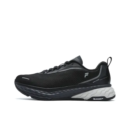 FILA SPD CHEETAH Дышащая Поддержка Отскок Низкий Топ Беговые кроссовки Мужской Скачущий конь Черный