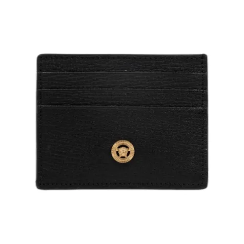 VERSACE Кожа Держатель для карт Мужской Черный