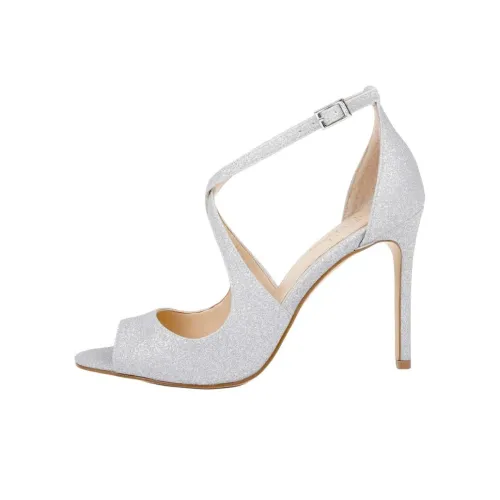 Badgley Mischka One Ремешок Сандалии 9,5 см Женские Серебряные