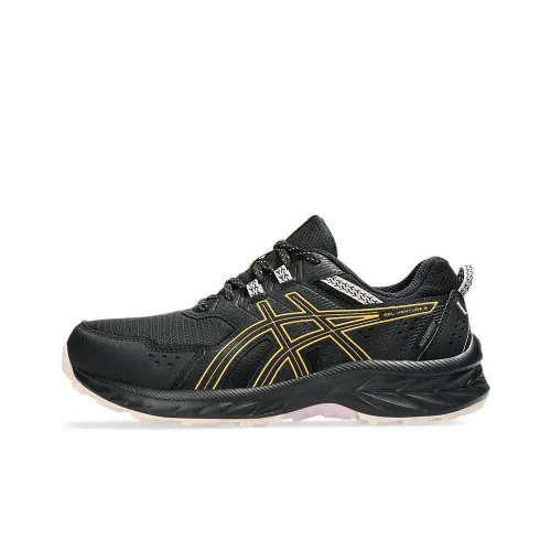 ASICS Gel Venture 9 Low Топ Беговые кроссовки Унисекс Черный Желтый