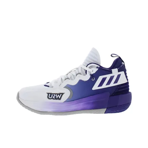 Adidas D Lillard 7 Slip-resistant Abrasion-resistant MID Топ Баскетбольные кроссовки Мужской Фиолетовый