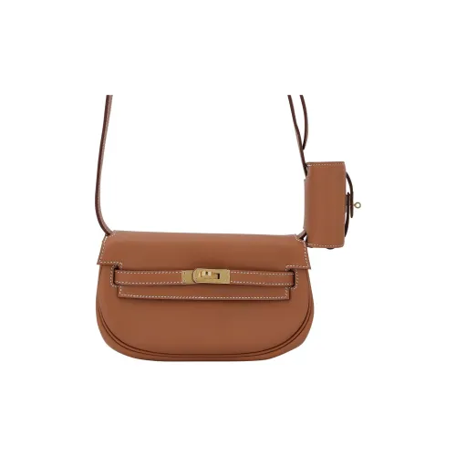 HERMES Kelly Swift Кожа Сумка Kelly Сумки через плечо Сумка на плечо Женская 37 Золотисто-коричневый