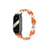 Вырез Пэчворк Силиконовый ремешок - Оранжевый и сияние звезд.