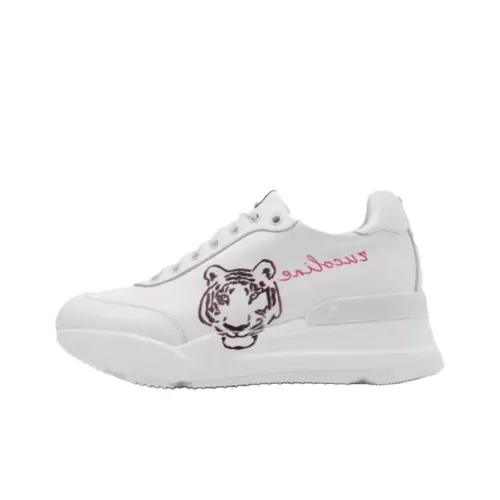 RUCOLINE Год тигра Коллекция китайского зодиака Низкий топ Повседневная обувь Женская Белая