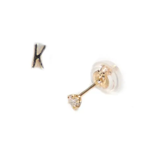 BEAMS K10 Ромб Серьги-гвоздики Женские Золото