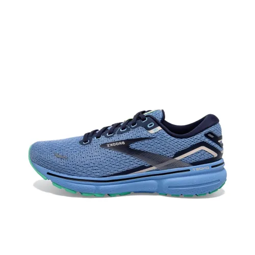 Brooks Ghost 15 Амортизаторы Slip-resistant Abrasion-resistant Низкий топ Беговые кроссовки Женские Синий Черный