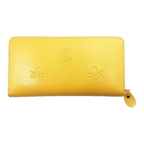 DOSRFINI Натуральная кожа Желтый Китайское благоприятное животное Кошелек Средний Мужской True Желтый
