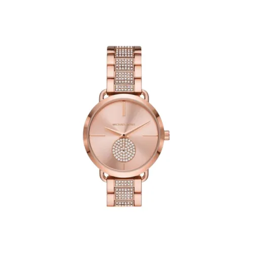 MICHAEL KORS PORTIA Collection Women's Watch Кварцевый механизм Металлический ремешок 36 мм Розовое золото Циферблат Женские часы