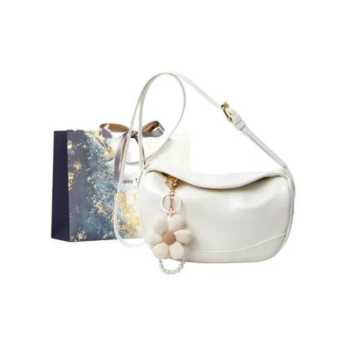 Iman's House ПУ (полиуретан) Сумка через плечо Женская Экрю Серебристый Черный