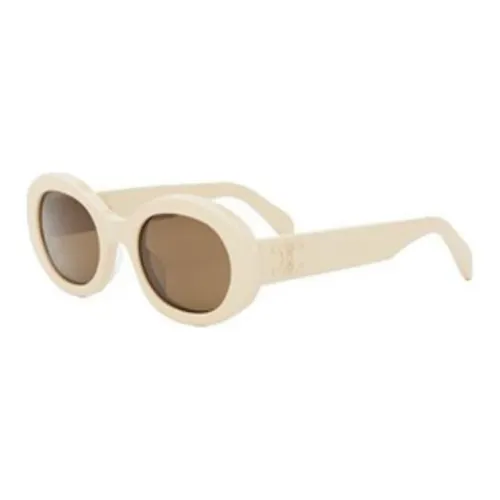 CELINE Оригинальные солнцезащитные очки OVAL SUNGLASSES Женские Белые
