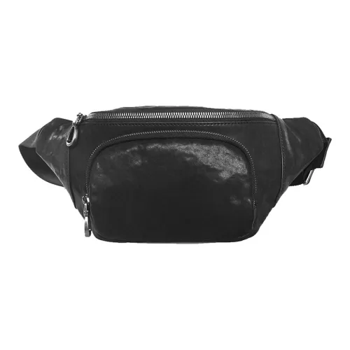 DOSRFINI Сумка из лицевой коровьей кожи спортивный дизайн объем груди мужской черный