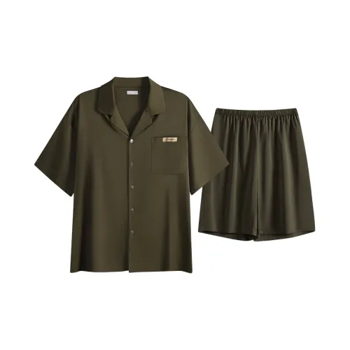 Fadaiqi Пижамный комплект мужской оливково-зеленого цвета