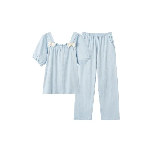 Fun Rabbit Пижамный комплект женский светло-синий