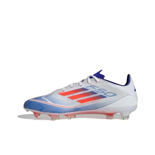 Adidas F50 FG Твердый грунт противоскользящие устойчивые к истиранию футбольные бутсы унисекс белый красный синий