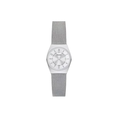 SKAGEN Grenen Lille Collection Женские часы Кварцевый механизм Ремешок из нержавеющей стали 26 мм Белый циферблат