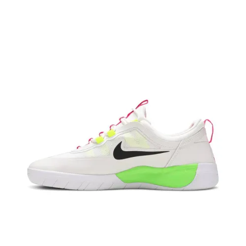 Nike SB Nyjah Free 2 Покрытие Slip-Resistant и Abrasion-Resistant Низкий Топ Скейтборд Кроссовки Мужские Белые