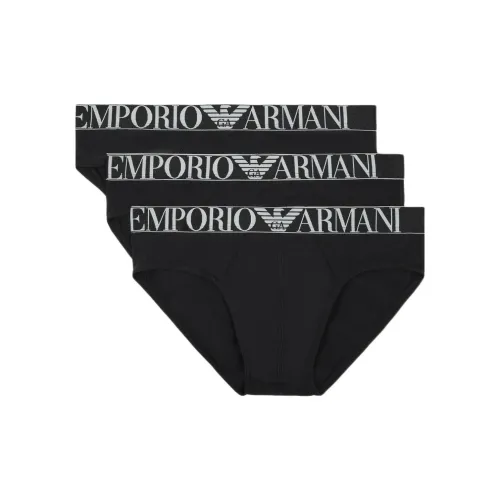 EMPORIO ARMANI Трусики-бикини Мужской 3 упаковки Черный