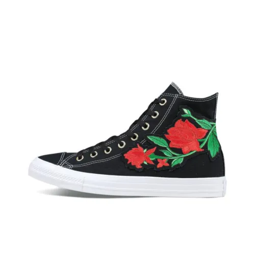 Converse Chuck Taylor All Star High Top Кеды Женские Черные с Вышивкой