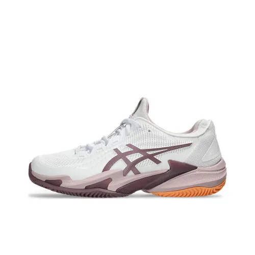 ASICS Court FF 3 Амортизация Устойчивость к истиранию Поддержка Низкий Верх Теннисные Кроссовки Женские Белые Розовые