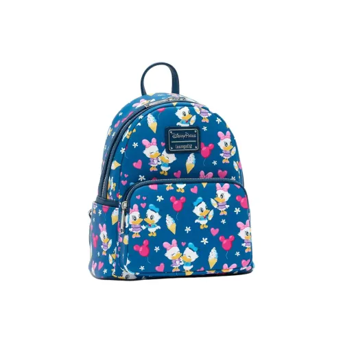 Disney Полиуретан Рюкзак Мини Женский Синий