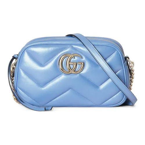 GUCCI Marmont Кожа Сумка через плечо Сумка на плечо Женская Светло-синяя