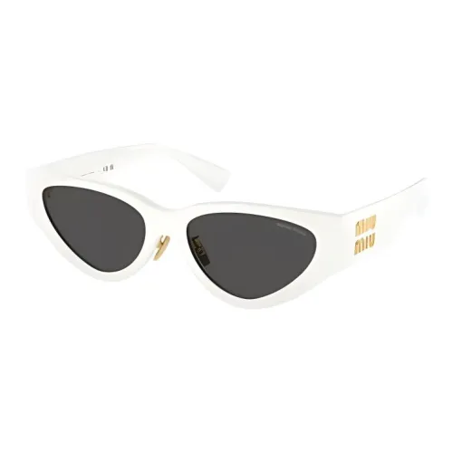 MIU MIU OVAL SUNGLASSES Женские Белые