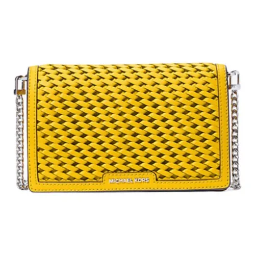 MICHAEL KORS Jet Set Кожа Сумка через плечо Средняя Женская Одуванчик Желтый