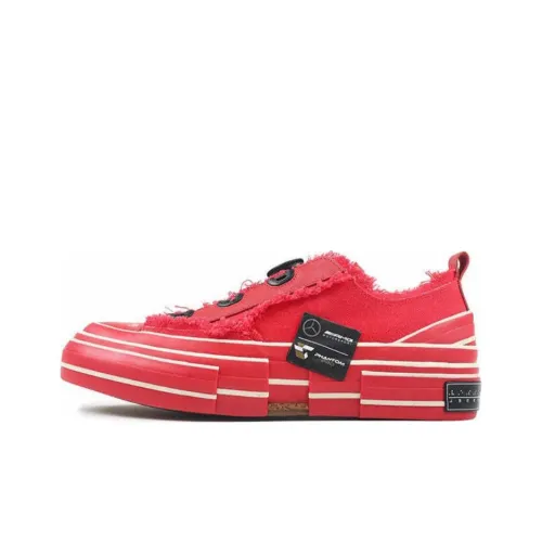 AMG x VESSEL Peace By Piece Slip-Resistant Low Top Скейтборд Кроссовки Unisex Red