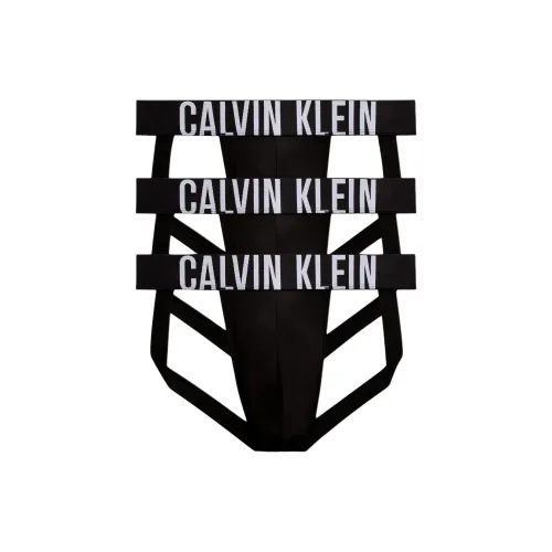 Calvin Klein Стринг Европейская версия Мужской 3 упаковки Черный