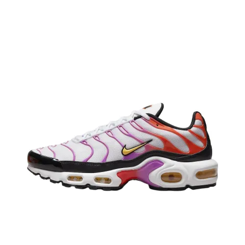 Nike Air Max Plus Low Top Повседневные Беговые Кроссовки Мужские Белый Фуксия Красный