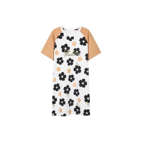 H YXIANG Ночная сорочка Женская Сырно-желтая